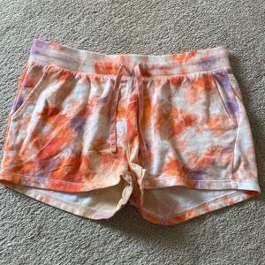 Old Navy tie-dye sweat short size medium orange colored